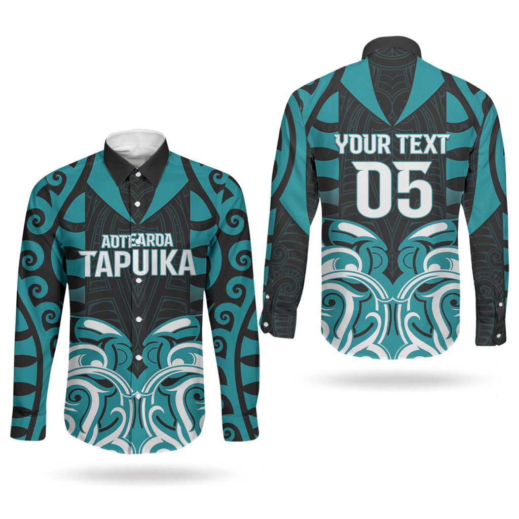 Custom Aotearoa Tapuika Couples Matching Short Sleeve Bodycon Dress and Long Sleeve Button Shirt New Zealand Traditional Maori Pattern