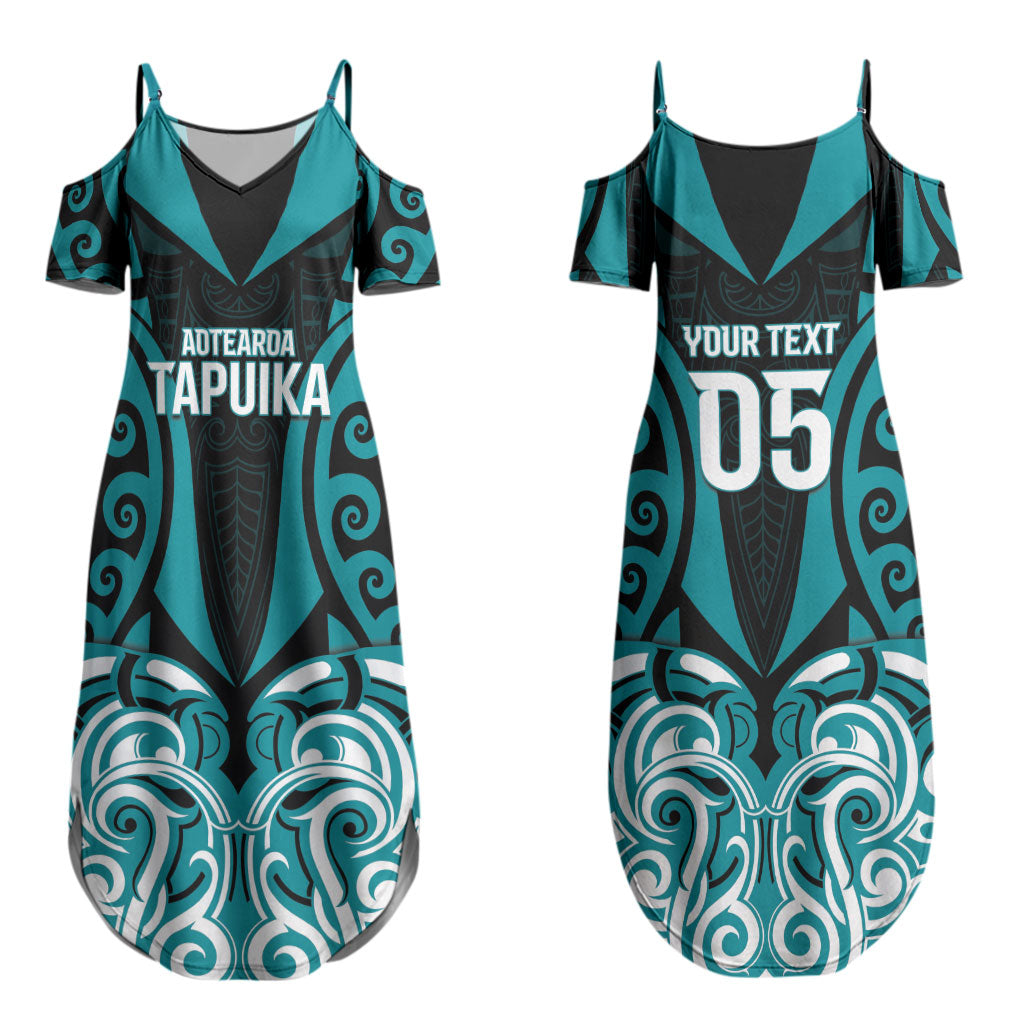 Custom Aotearoa Tapuika Couples Matching Summer Maxi Dress and Hawaiian Shirt New Zealand Traditional Maori Pattern