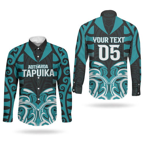 Custom Aotearoa Tapuika Couples Matching Summer Maxi Dress and Long Sleeve Button Shirt New Zealand Traditional Maori Pattern