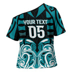 Custom Aotearoa Tapuika Cross Shoulder Shirt New Zealand Traditional Maori Pattern