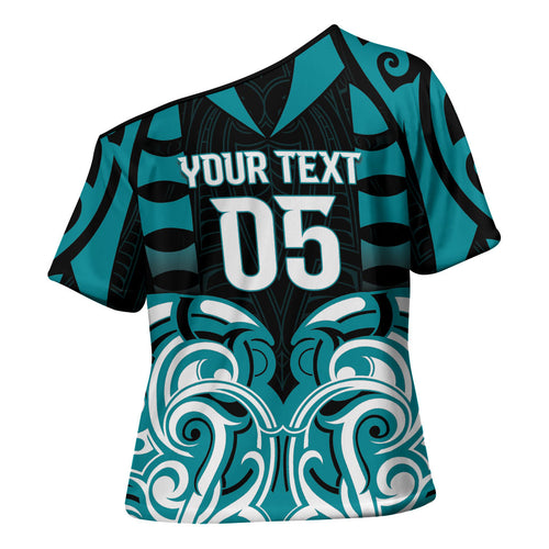 Custom Aotearoa Tapuika Cross Shoulder Shirt New Zealand Traditional Maori Pattern