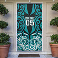 Custom Aotearoa Tapuika Door Cover New Zealand Traditional Maori Pattern