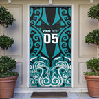 Custom Aotearoa Tapuika Door Cover New Zealand Traditional Maori Pattern