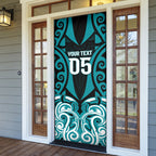 Custom Aotearoa Tapuika Door Cover New Zealand Traditional Maori Pattern