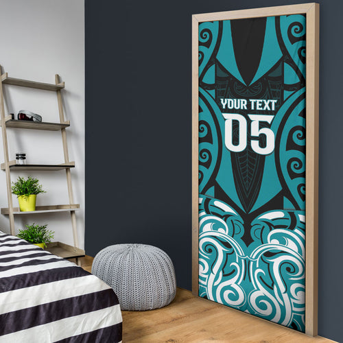 Custom Aotearoa Tapuika Door Cover New Zealand Traditional Maori Pattern