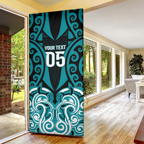 Custom Aotearoa Tapuika Door Cover New Zealand Traditional Maori Pattern