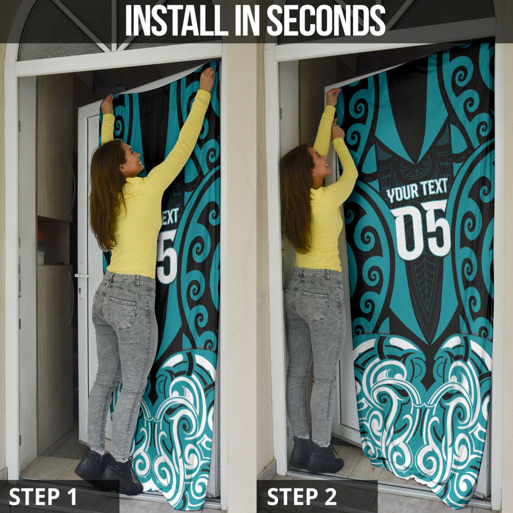 Custom Aotearoa Tapuika Door Cover New Zealand Traditional Maori Pattern