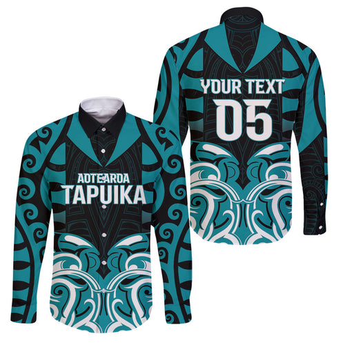Custom Aotearoa Tapuika Family Matching Off Shoulder Maxi Dress and Hawaiian Shirt New Zealand Traditional Maori Pattern