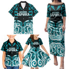 Custom Aotearoa Tapuika Family Matching Puletasi and Hawaiian Shirt New Zealand Traditional Maori Pattern