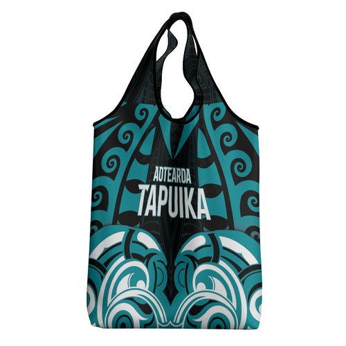 Aotearoa Tapuika Grocery Bag New Zealand Traditional Maori Pattern