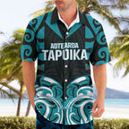 Custom Aotearoa Tapuika Hawaiian Shirt New Zealand Traditional Maori Pattern