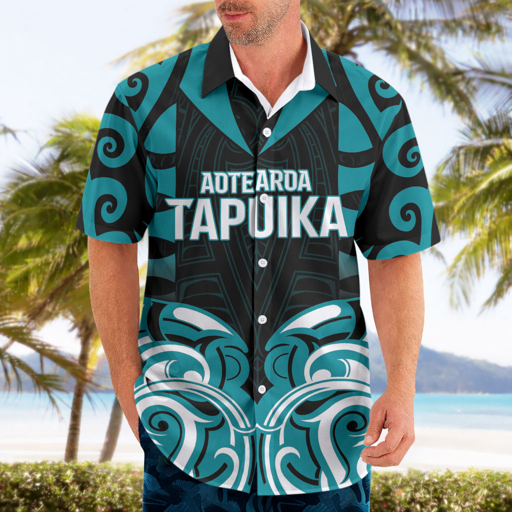 Custom Aotearoa Tapuika Hawaiian Shirt New Zealand Traditional Maori Pattern