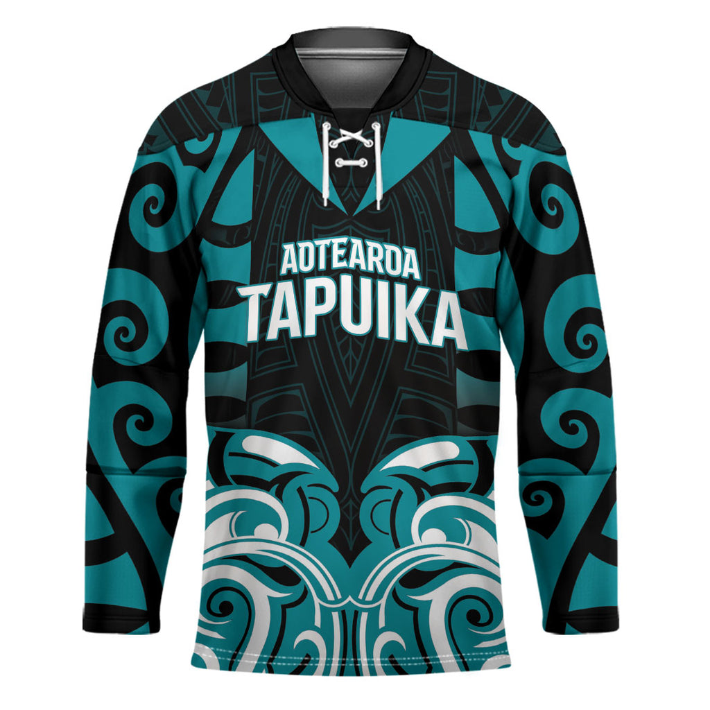 Custom Aotearoa Tapuika Hockey Jersey New Zealand Traditional Maori Pattern