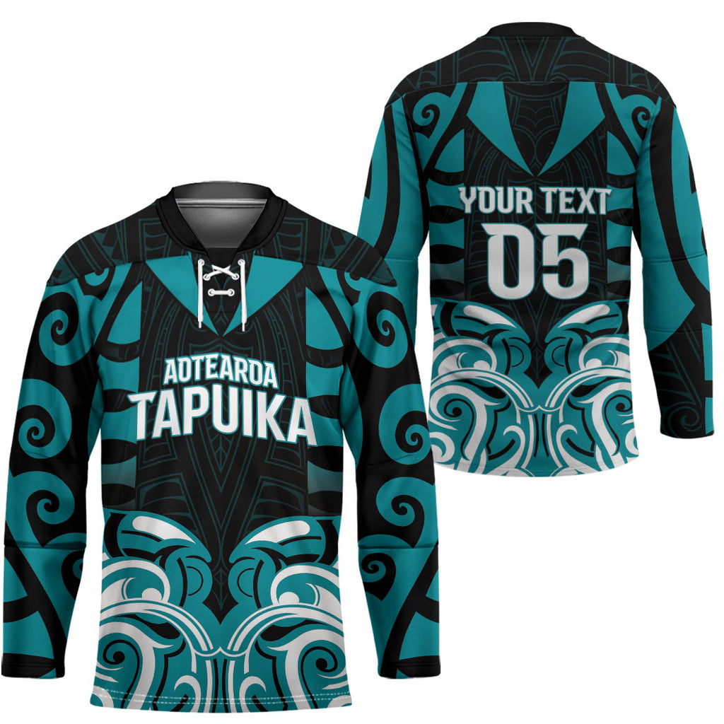 Custom Aotearoa Tapuika Hockey Jersey New Zealand Traditional Maori Pattern