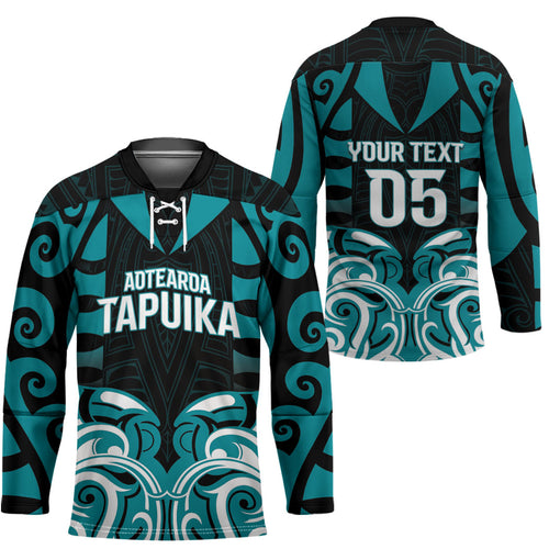 Custom Aotearoa Tapuika Hockey Jersey New Zealand Traditional Maori Pattern