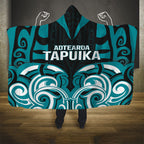 Aotearoa Tapuika Hooded Blanket New Zealand Traditional Maori Pattern