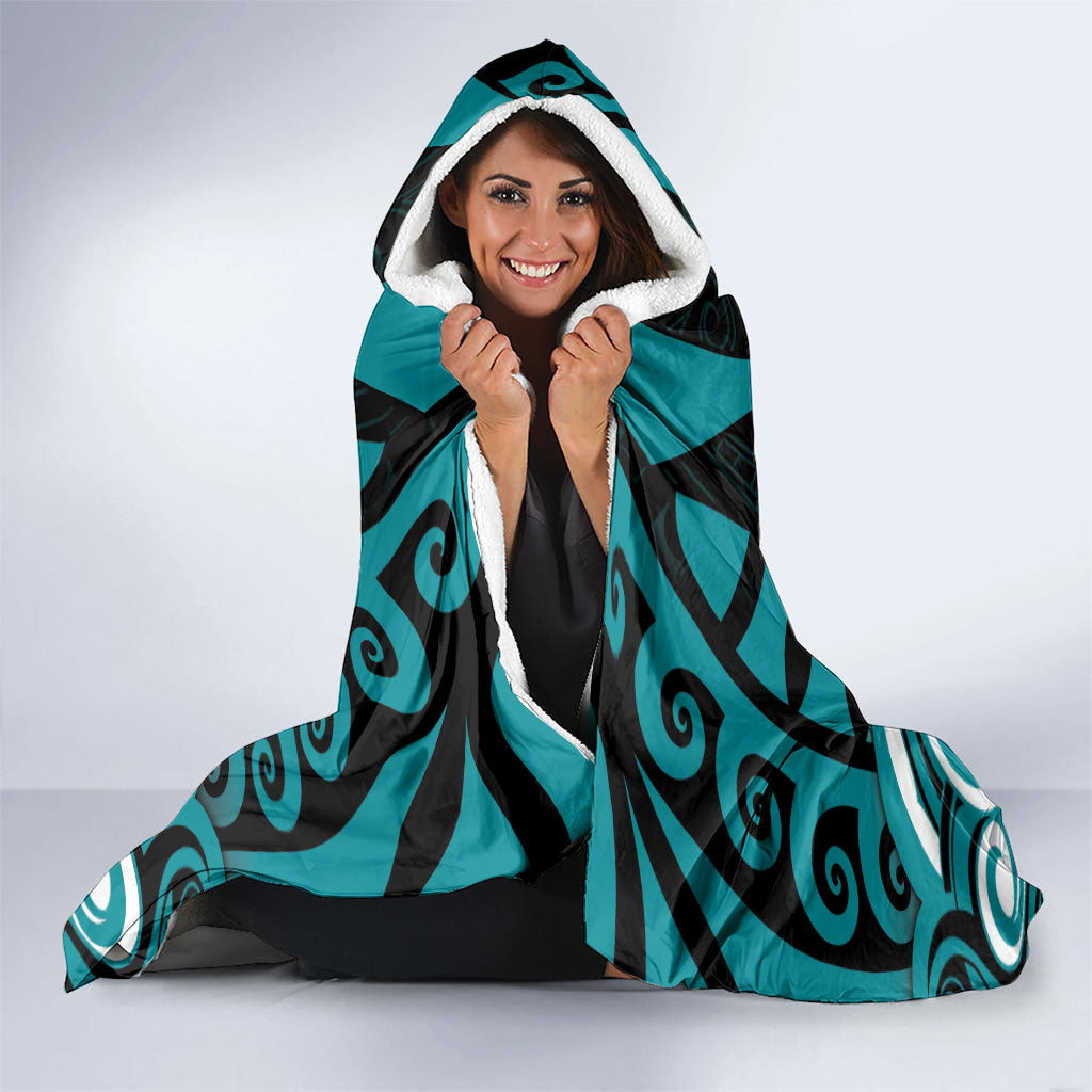 Aotearoa Tapuika Hooded Blanket New Zealand Traditional Maori Pattern