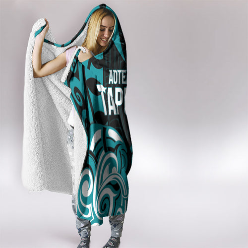 Aotearoa Tapuika Hooded Blanket New Zealand Traditional Maori Pattern