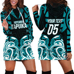 Custom Aotearoa Tapuika Hoodie Dress New Zealand Traditional Maori Pattern