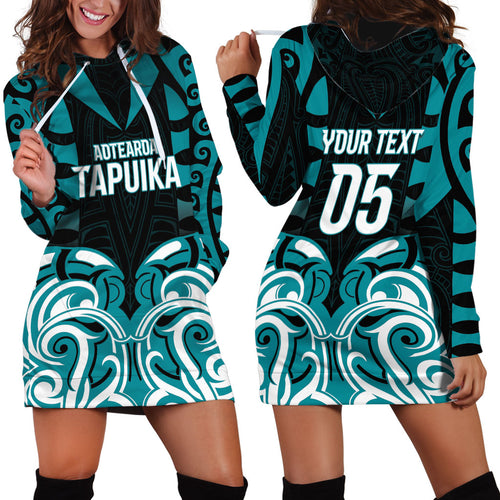 Custom Aotearoa Tapuika Hoodie Dress New Zealand Traditional Maori Pattern
