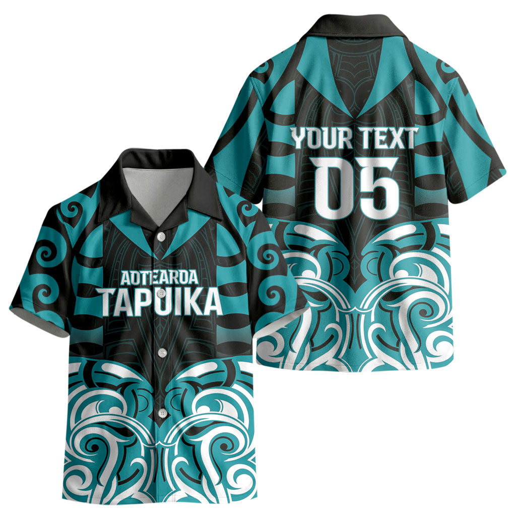 Custom Aotearoa Tapuika Kid Hawaiian Shirt New Zealand Traditional Maori Pattern