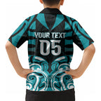 Custom Aotearoa Tapuika Kid Hawaiian Shirt New Zealand Traditional Maori Pattern
