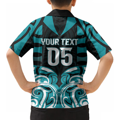 Custom Aotearoa Tapuika Kid Hawaiian Shirt New Zealand Traditional Maori Pattern