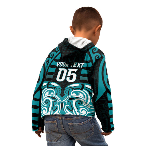 Custom Aotearoa Tapuika Kid Hoodie New Zealand Traditional Maori Pattern