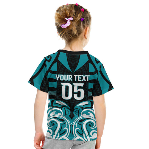 Custom Aotearoa Tapuika Kid T Shirt New Zealand Traditional Maori Pattern