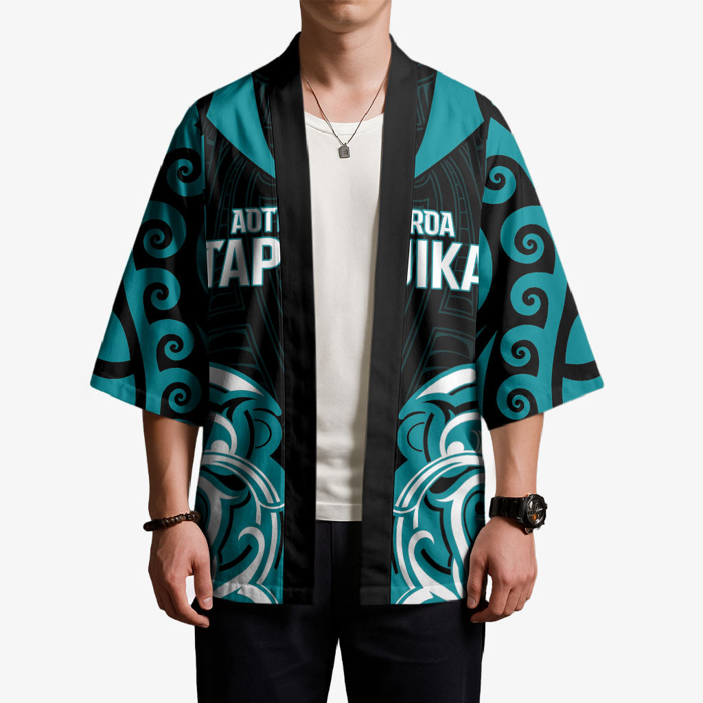 Custom Aotearoa Tapuika Kimono New Zealand Traditional Maori Pattern