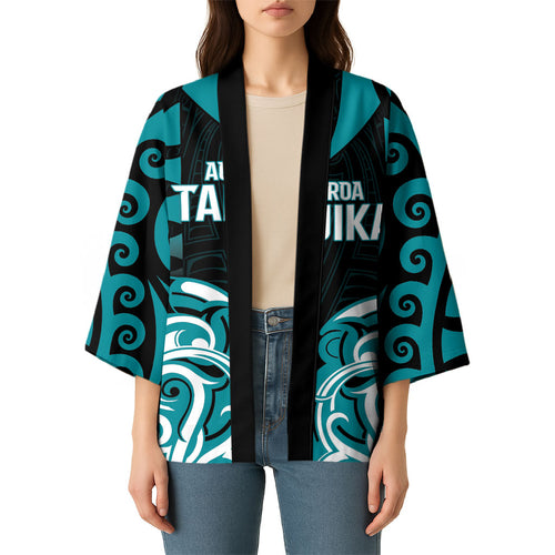 Custom Aotearoa Tapuika Kimono New Zealand Traditional Maori Pattern