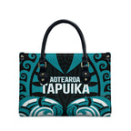 Aotearoa Tapuika Leather Bag New Zealand Traditional Maori Pattern