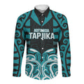 Custom Aotearoa Tapuika Long Sleeve Button Shirt New Zealand Traditional Maori Pattern