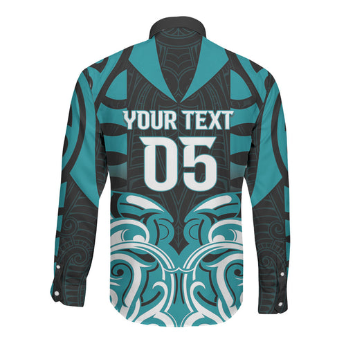 Custom Aotearoa Tapuika Long Sleeve Button Shirt New Zealand Traditional Maori Pattern