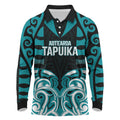Custom Aotearoa Tapuika Long Sleeve Polo Shirt New Zealand Traditional Maori Pattern