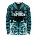 Custom Aotearoa Tapuika Long Sleeve Shirt New Zealand Traditional Maori Pattern