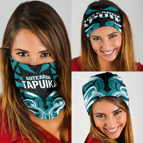 Aotearoa Tapuika Neck Gaiter New Zealand Traditional Maori Pattern