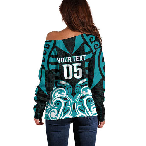 Custom Aotearoa Tapuika Off Shoulder Sweater New Zealand Traditional Maori Pattern