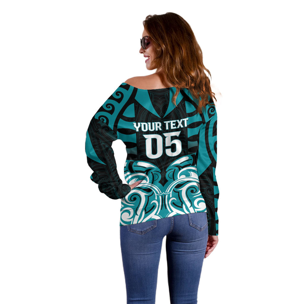 Custom Aotearoa Tapuika Off Shoulder Sweater New Zealand Traditional Maori Pattern