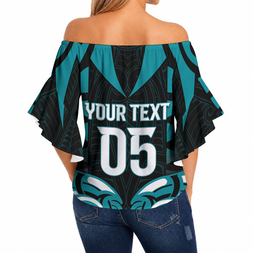 Custom Aotearoa Tapuika Off Shoulder Wrap Waist Top New Zealand Traditional Maori Pattern