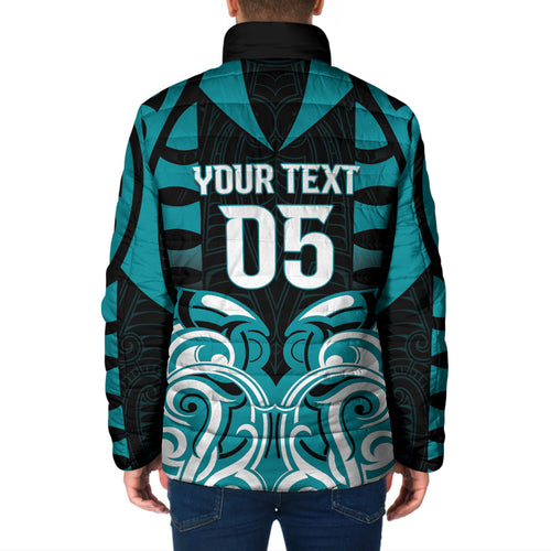 Custom Aotearoa Tapuika Padded Jacket New Zealand Traditional Maori Pattern