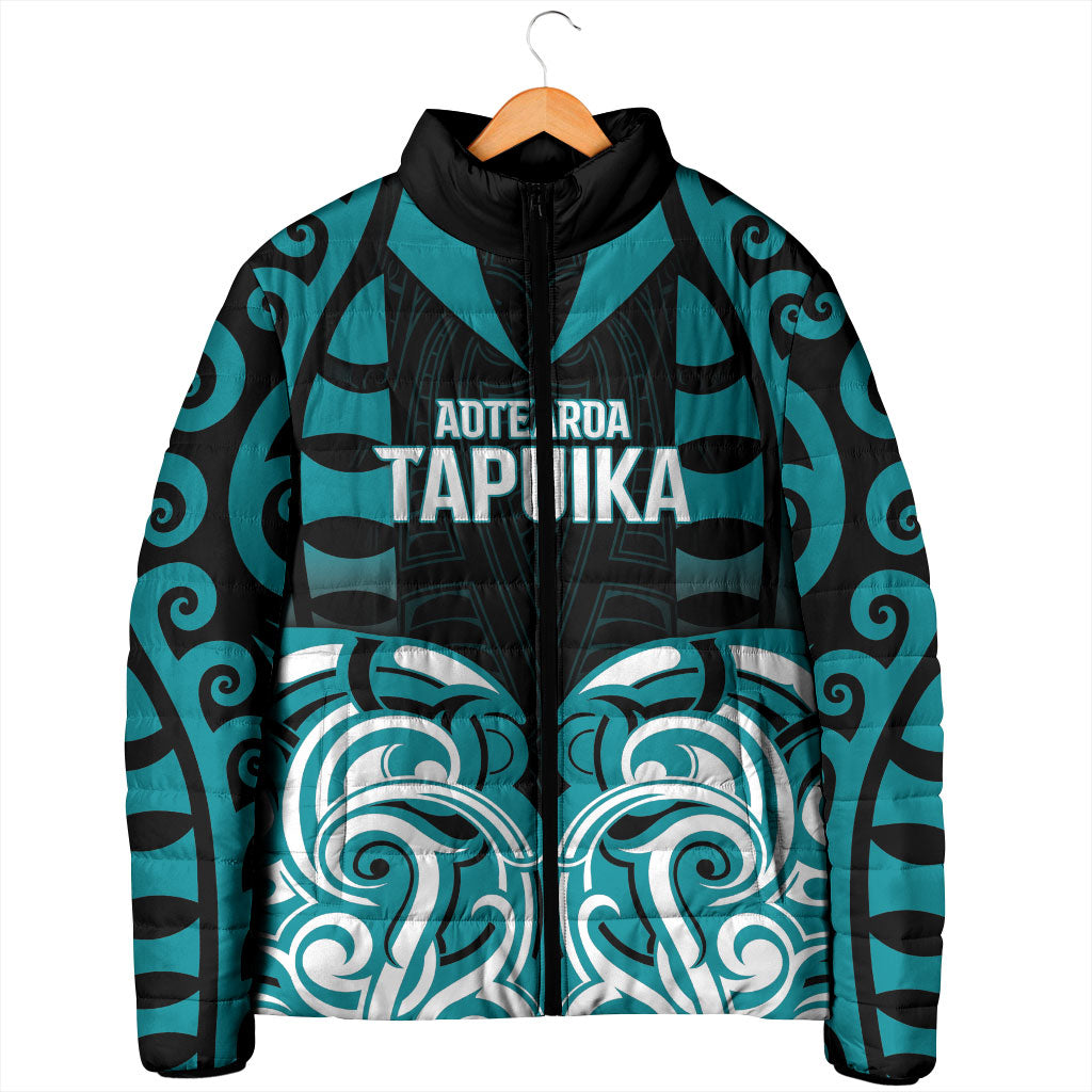 Custom Aotearoa Tapuika Padded Jacket New Zealand Traditional Maori Pattern