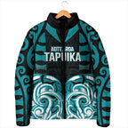Custom Aotearoa Tapuika Padded Jacket New Zealand Traditional Maori Pattern