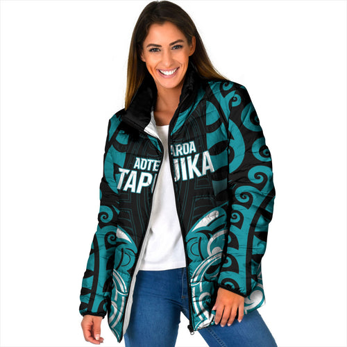 Custom Aotearoa Tapuika Padded Jacket New Zealand Traditional Maori Pattern