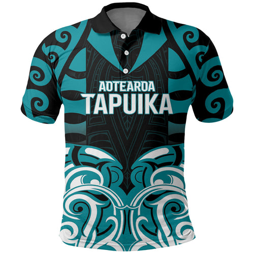 Custom Aotearoa Tapuika Polo Shirt New Zealand Traditional Maori Pattern