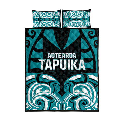 Aotearoa Tapuika Quilt Bed Set New Zealand Traditional Maori Pattern