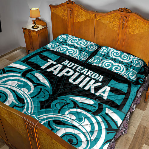Aotearoa Tapuika Quilt Bed Set New Zealand Traditional Maori Pattern