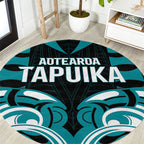 Aotearoa Tapuika Round Carpet New Zealand Traditional Maori Pattern