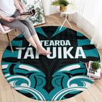 Aotearoa Tapuika Round Carpet New Zealand Traditional Maori Pattern