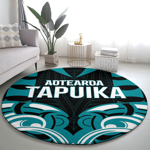Aotearoa Tapuika Round Carpet New Zealand Traditional Maori Pattern